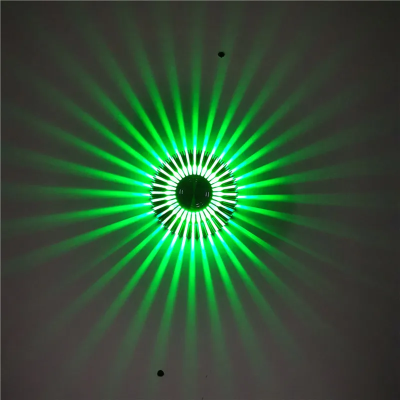 RGB 3W LED Sieninis Projektoriaus Lempa Apšvietimo Saulėgrąžų Sienos Sconce Scenos Šviesos Juosta DJ Kalėdų Atostogų Namo Lubų, Sienų apšvietimo
