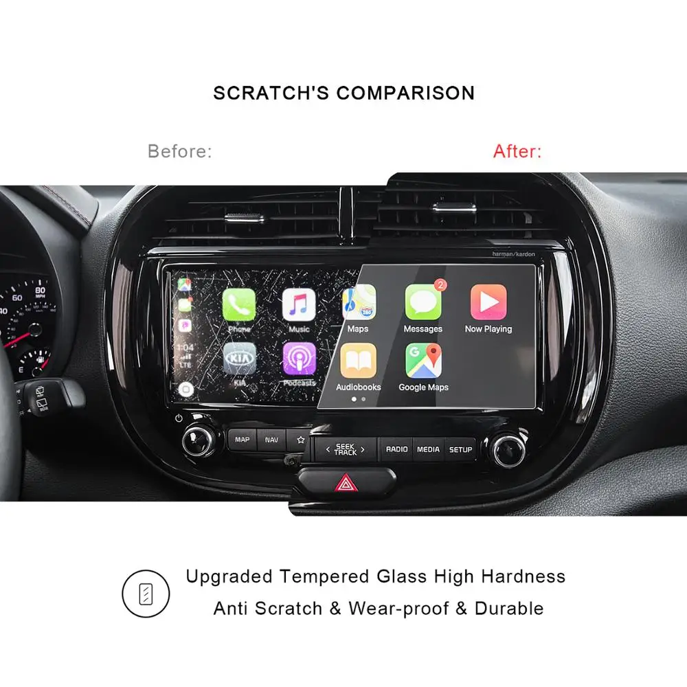 RUIYA Automobilių Screen Protector For Soul Stiprintuvas 2020 10.25 Colių Navigacijos Touch Centras Ekranu Auto Interjero Lipdukai