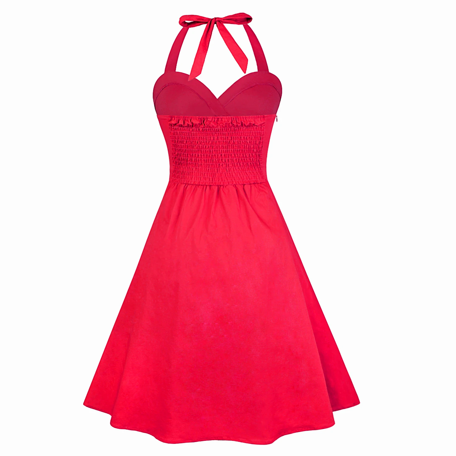 Raudona Derliaus Seksualus Apynasrio Šalis Suknelė Moterims Vasaros Pin Up Medvilnės Hepburn Stiliaus Didelis Sūpynės, Rockabilly Suknelės Plus Size Vestidos 4XL
