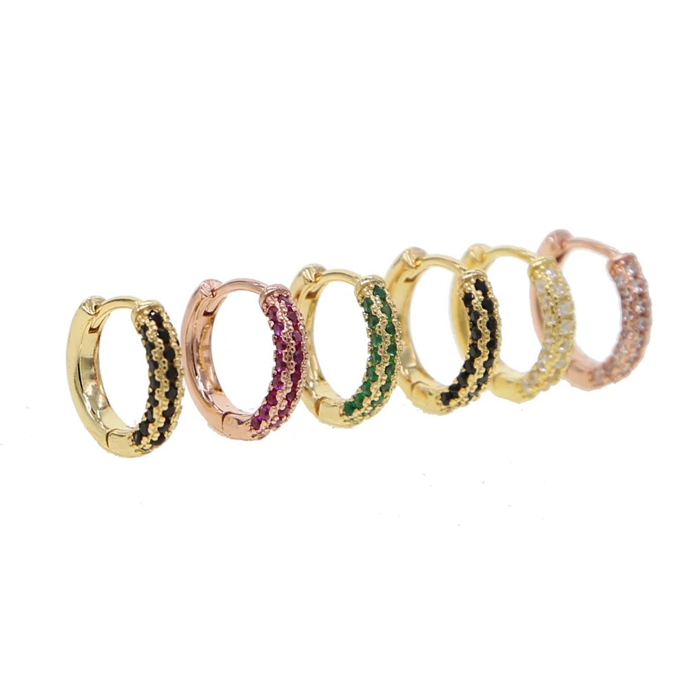 Romantiška Papuošalai 2019 m. didmeninės 11mm maža mini circle 7 spalvų sidabro aukso užpildytas įrašą apskritimo sidabro spalvos auskarai