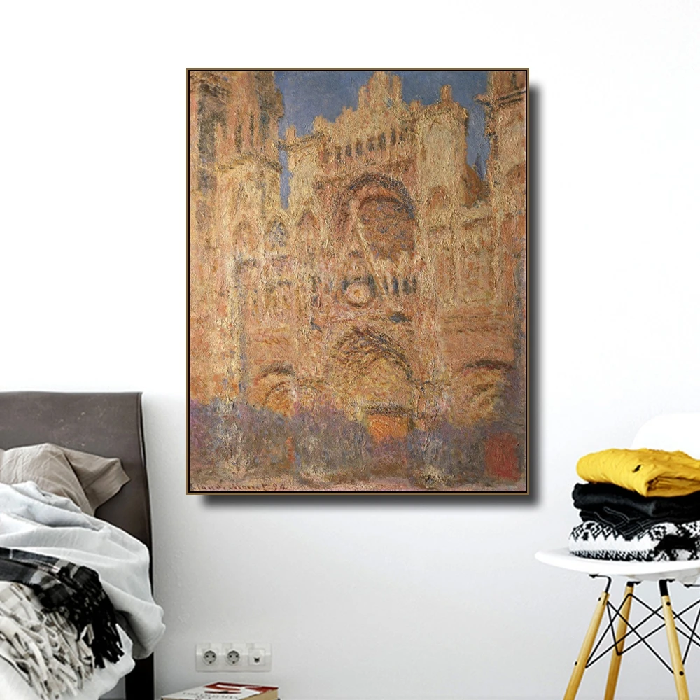Ruano Katedra p.m Monet Plakatai ir Spausdinimo Drobės Tapybos, Kaligrafijos, Sienos Nuotraukas Gyvenimo Kambario, Miegamasis Namų Dekoro