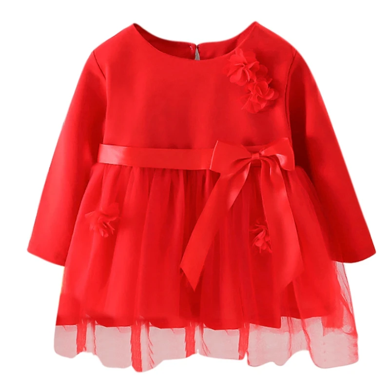 Rudenį Rudenį Spausdinimo Suknelė, Sijonas Baby Girl Ilgomis Rankovėmis Susiuvimo Princesė Dress Medvilnės Atsitiktinis Komplektus Mielas Vaikai Mergina Suknelė