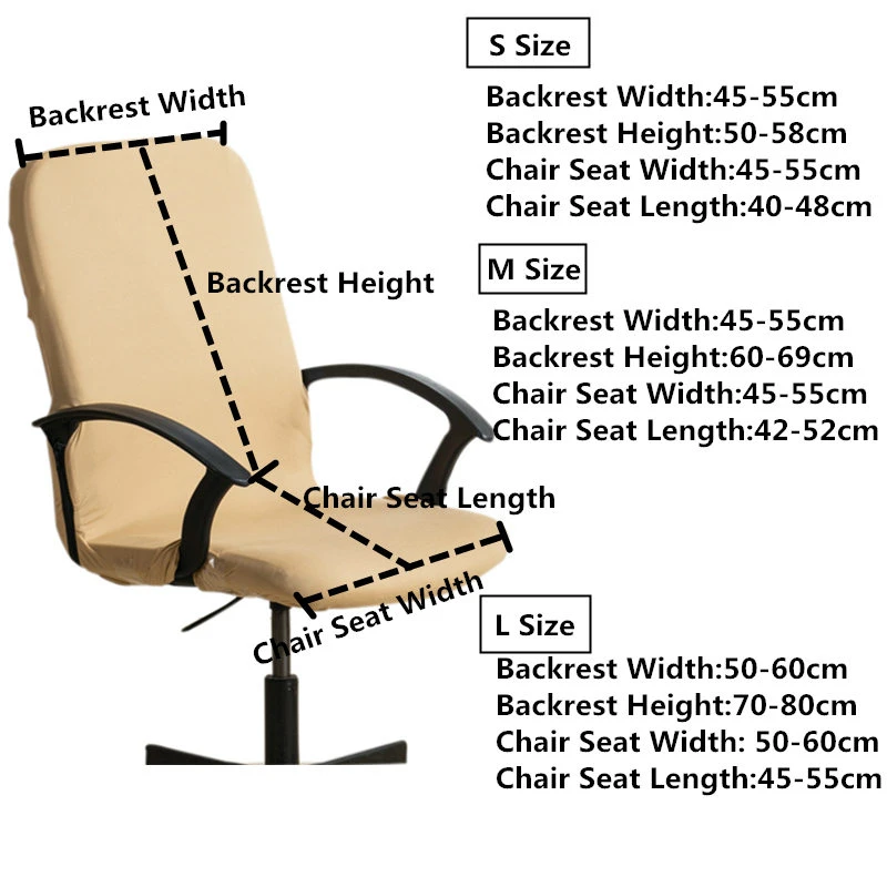 S/M/L Office Ruožas Spandex Kėdės Apima Anti-purvinas Kompiuteris, Sėdynės, Kėdė Padengti Nuimamas Užvalkalai Už Namų Valgomojo Kėdės Sėdynė
