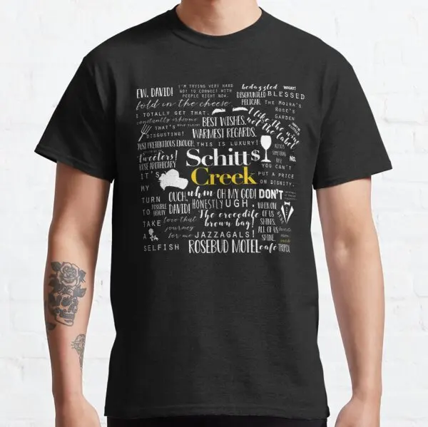 Schitt s Creek Įsimintina Kabučių, vyriški T-shirt Aukščiausios Kokybės medvilnės spausdinti trumpomis rankovėmis vyrams marškinėliai atsitiktinis Teorija mens Marškinėlius
