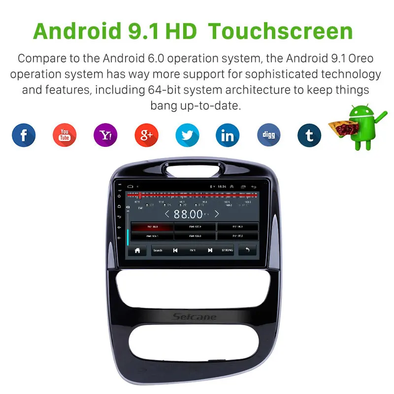 Seicane 2G+32G Android 10.0 Automobilių Vienetas Player 9 