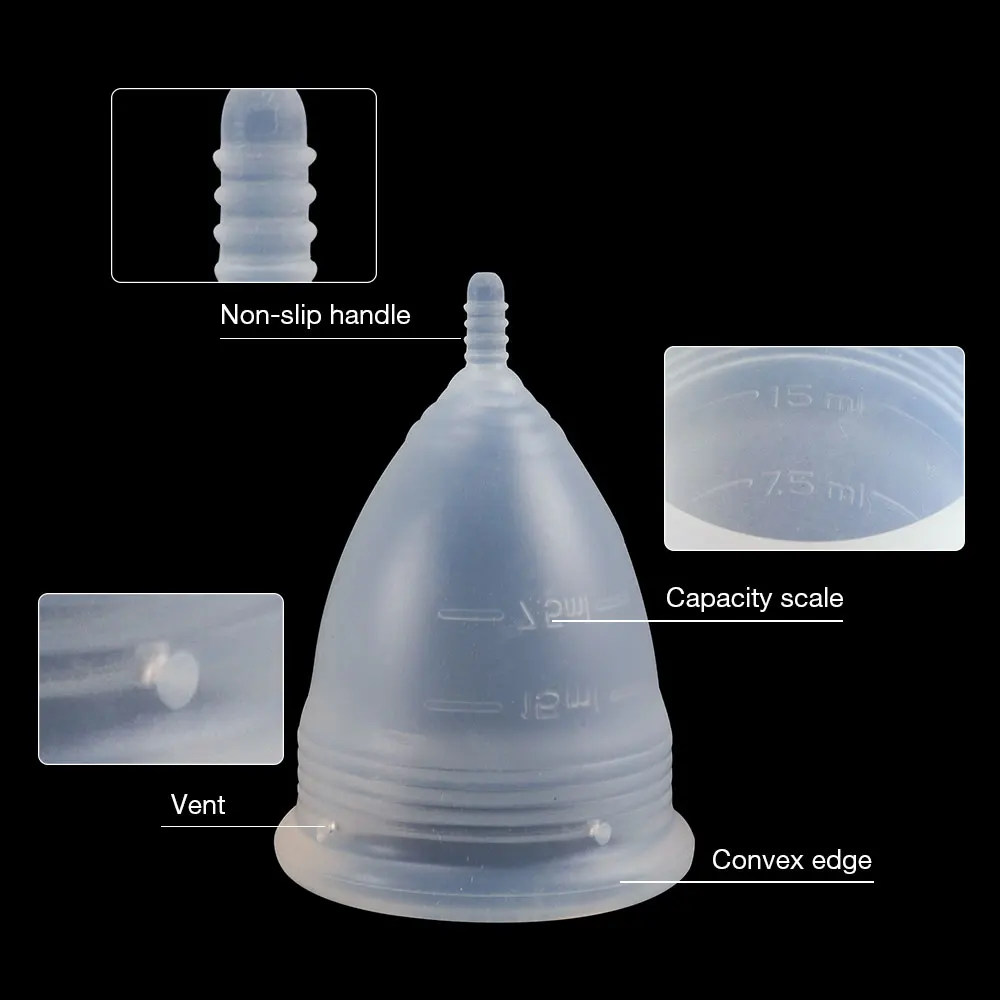 Silikono Menstruacijų taurės moterų higienos lady cup išvengti šalutinio nuotėkio laikotarpį taurės kolektorius menstruacijų vigin priežiūros, Aukštos kokybės