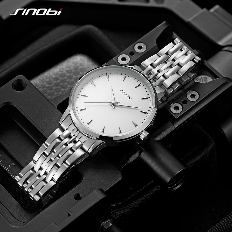 Sinobi 2020 vyriški Laikrodžiai Originalaus Dizaino 39MM Balta Atsitiktinis Verslo Nerūdijančio Plieno Vyras Žiūrėti Šviesos Vyrų Laikrodžiai