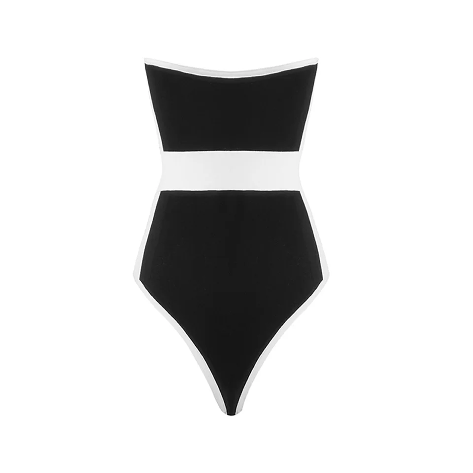 Stebėjimo Varčias Tvarstis Seksualus Bodysuit Moterys Vasarą Bodycon Balta Juoda Paplūdimio Maudymosi Kostiumėlį 2019 Bikini Mujer Romper Moterims