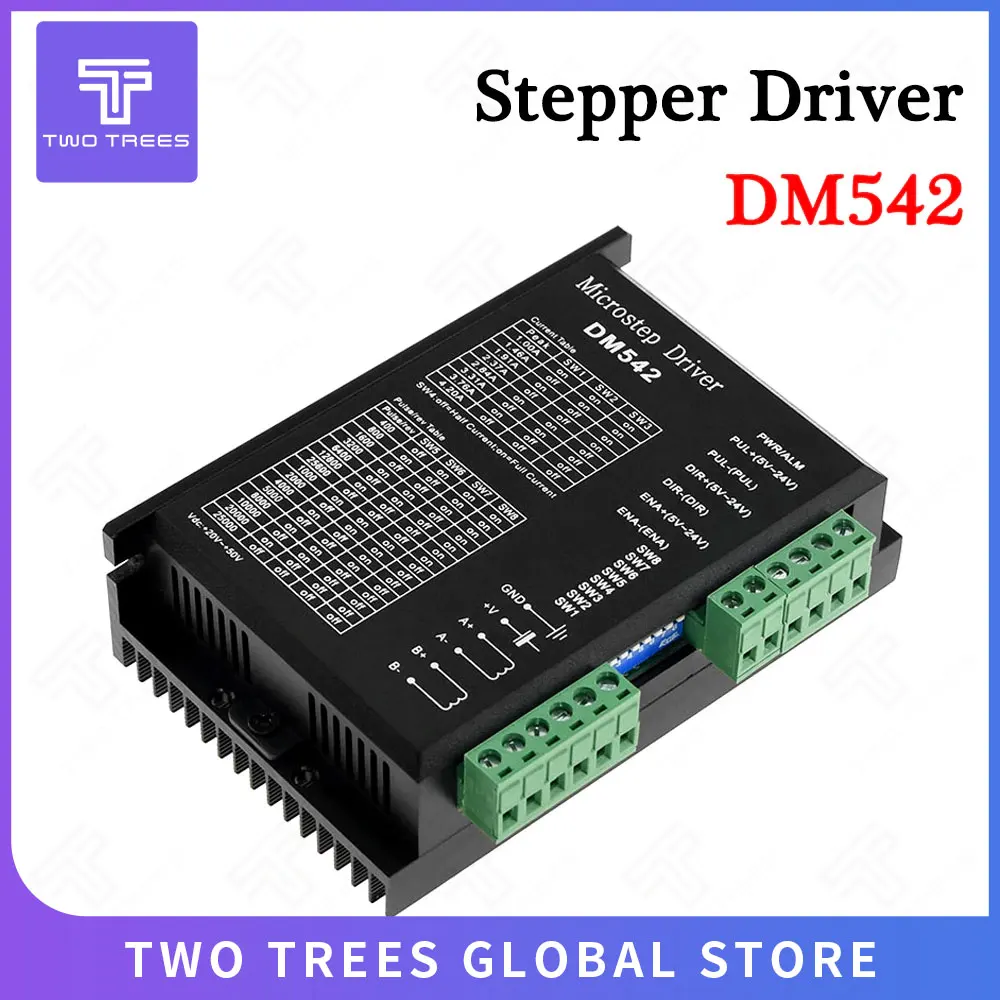 Stepper motor driver cintroller DM542 microstep variklis brushless DC motor shell 42 57 stepper motorinių Nema17 & 23