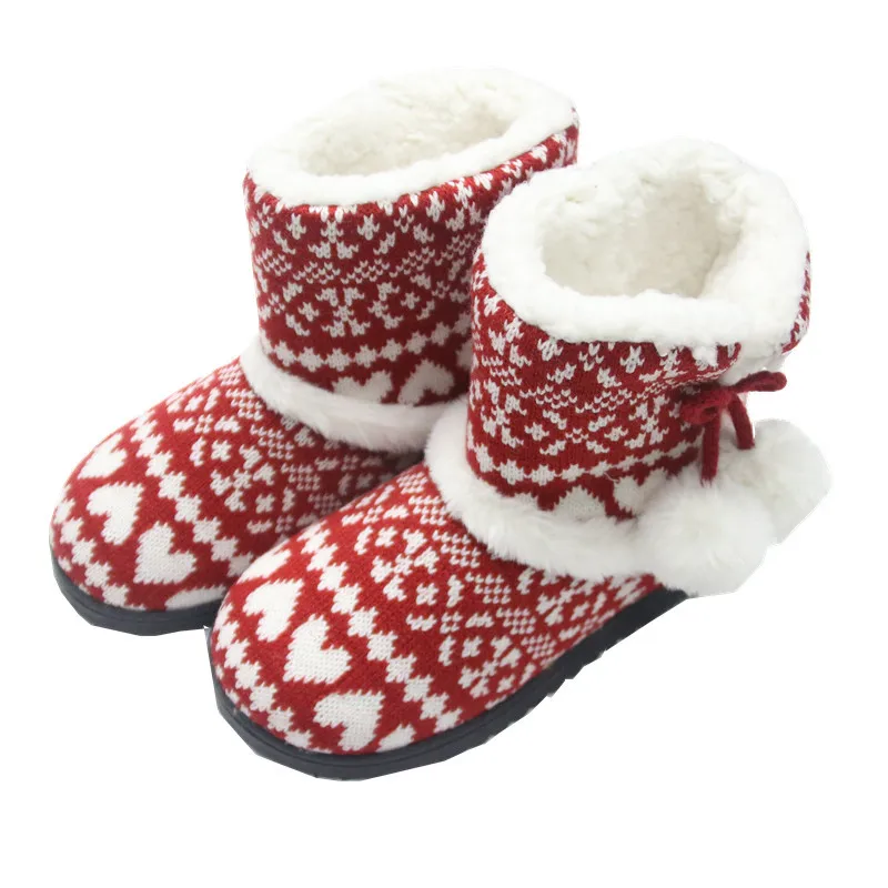 Suihyung Naujas Žiemą Patalpose batai Batai Plius Kašmyras Šiltas Butas Bateliai Ponios Namų Paslysti Ant Pliušinis Sniego Batai Mezgimo Botas