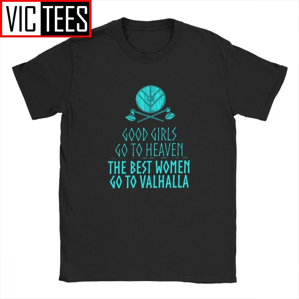 T-Shirt Vikingai Geros Merginos Eiti Į Dangų, Geriausi Moterų Eiti Į Valhalla Odin Valhalla Viking Negabaritinių Marškinėlius