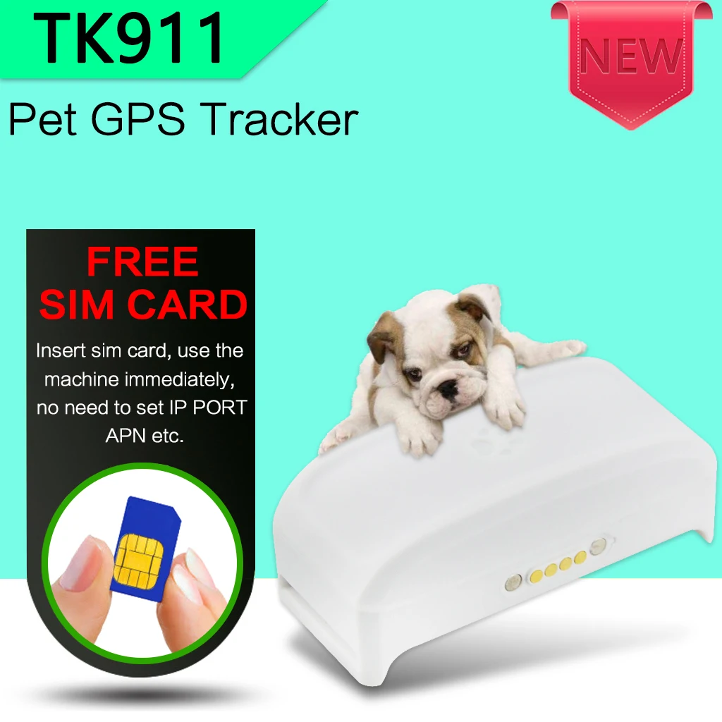 TKSTAR TK911 Wifi Naminių Kačių ir Šunų GPS seklys, Mini Stebėjimo Kreipiamojo Prietaiso adsorbcijos įkrovimo Ilgas Laukimo Laikas, nemokama platforma APP