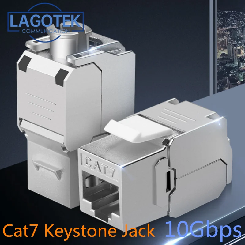 Toolless Keystone RJ45 Cat7 Cat6A FTP Ekranuotas Cinko Lydinys Modulis 10GB Tinklo Keystone Jack Jungtis Adapteris cat7 rj45