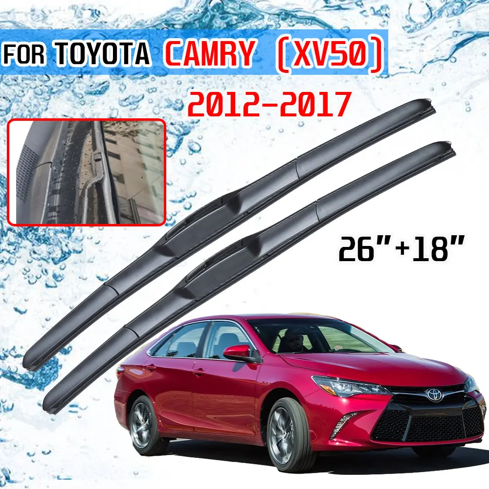 Toyota Camry 50 XV50 Priedai 2012~2017 Priekinio lango Valytuvo Šepečiai Valytuvai, už Automobilių Valytuvų Cutter 2013