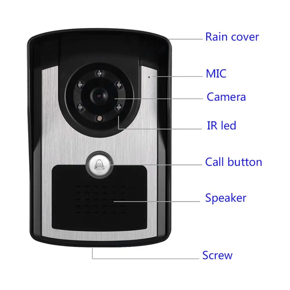 Tuya APP Kontrolės, Vaizdo Duris Telefonas palaiko Wifi arba RJ45 Jungtis Doorbell 1080P Judesio Aptikimas Kamera Vaizdo Domofonas Sistema