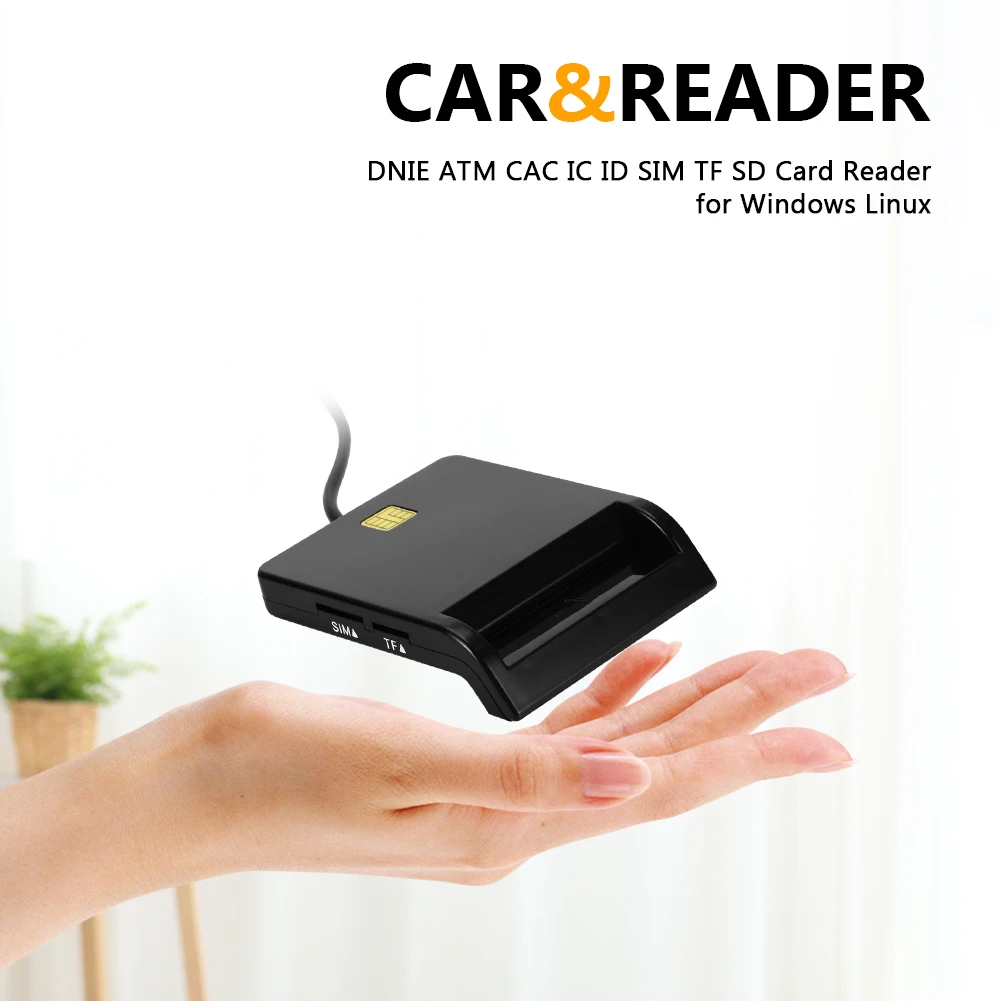 Universalus USB 2.0 Smart Card Reader Banko Kortele CAC IC ID SIM DNIE ATM Dropship