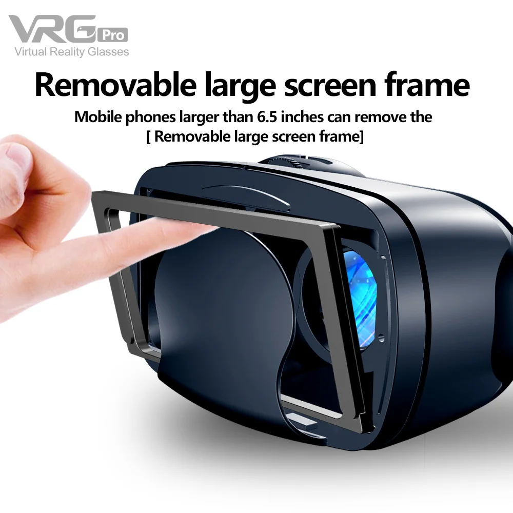 VRG Pro 3D VR Virtualios Realybės Akiniai Visiškai Plataus Kampo Ekranas Vaizdo VR Akiniai nuo 5 iki 7 colių Smartfon, Akiniai Prietaisai