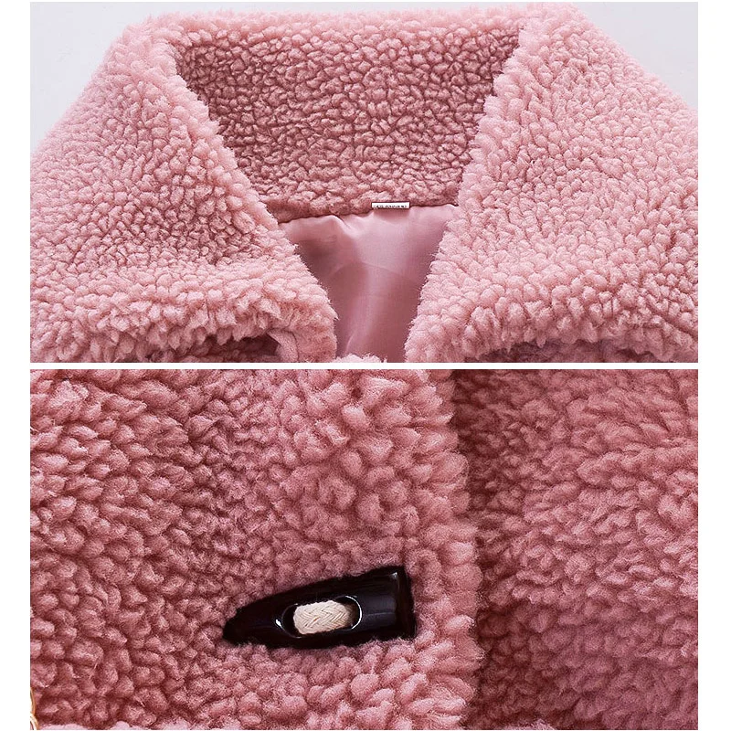Vaikams 4-12 metų kailinius mergaitės rudenį, žiemą šiltas storas atsitiktinis mados striukės rožinė paaugliams jauniai vaikų drabužiai