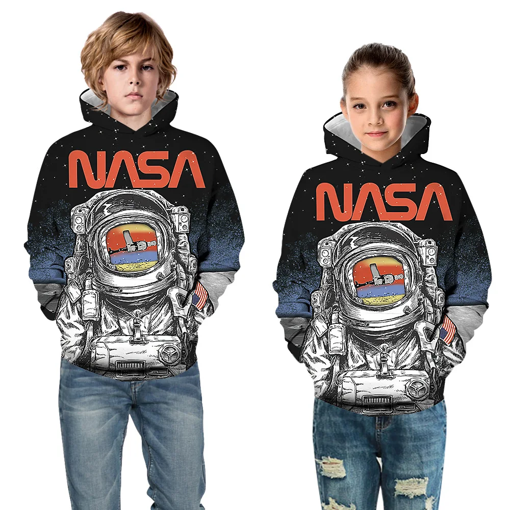 Vaikų 3D vision išmaišykite hoodie berniukų ir mergaičių mados pavasario ilgomis rankovėmis atsitiktinis sporto hoodie paauglių tendencija street wear