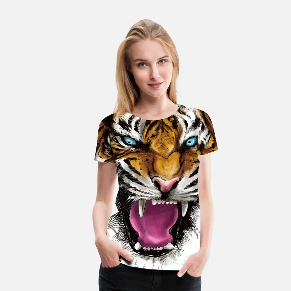 Vasarą Prekės suaugusiųjų Naujų Vaikų marškinėliai Pyktis tigras 3D Berniukai/mergaitės T-shirt Vaikai Trumpas Rankovės marškinėliai Atsitiktinis Kūdikis Viršūnes Drabužiai