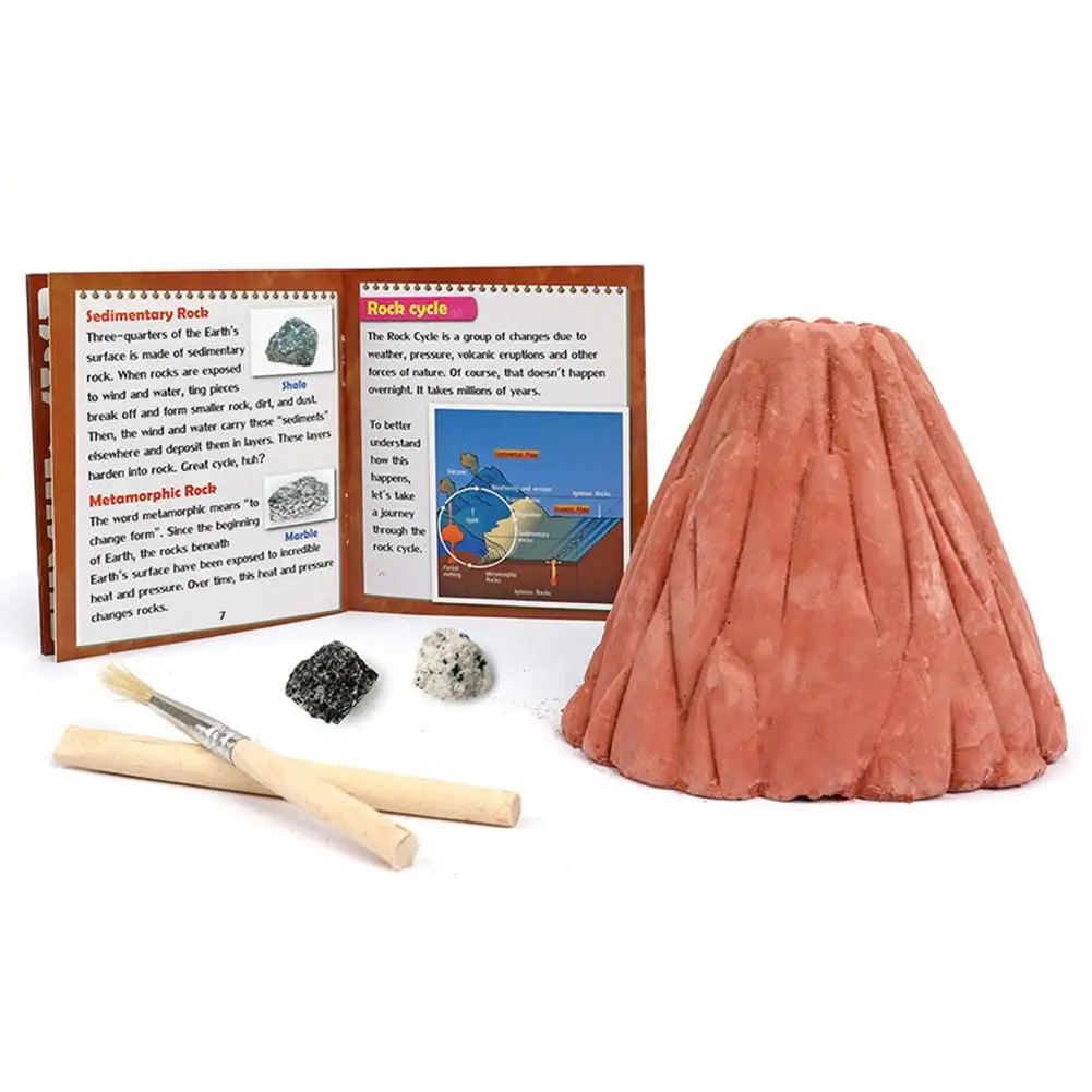 Vulkanas Modelis Žaislas Vaikams Kasimo Žaislas Ugnikalnio Išsiveržimas Akmens 