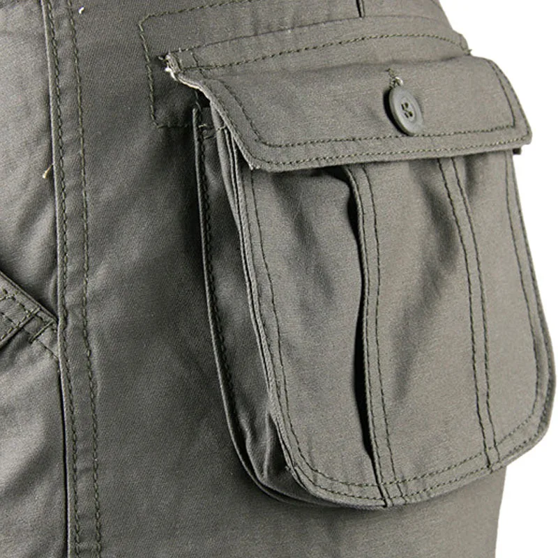 Vyriški Krovinių Pants Mens Atsitiktinis Multi Kišenės Karinės Plius Dydis 44 Tactical Kelnes Vyrams Outwear Medvilnės Tiesiai Prarasti Ilgos Kelnės
