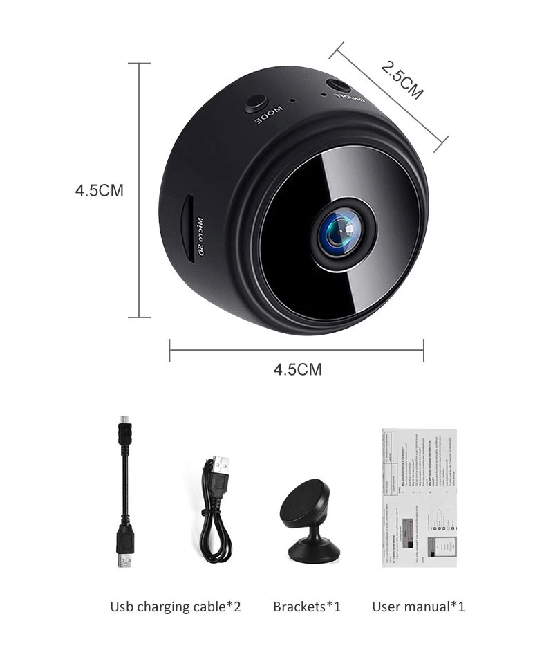 Wifi Mini Kamera APP Nuotolinio Stebėti Namų Saugumo 1080P IP Kamera, infraraudonųjų SPINDULIŲ Naktinio Matymo Magnetinio Belaidžio ryšio Fotoaparatą Dropship A9