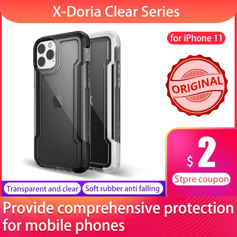 X-Doria Gynybos Aišku, Telefono dėklas Skirtas iPhone 11 Pro Max Karinės Klasės Lašas Išbandyti Atveju Apima, 