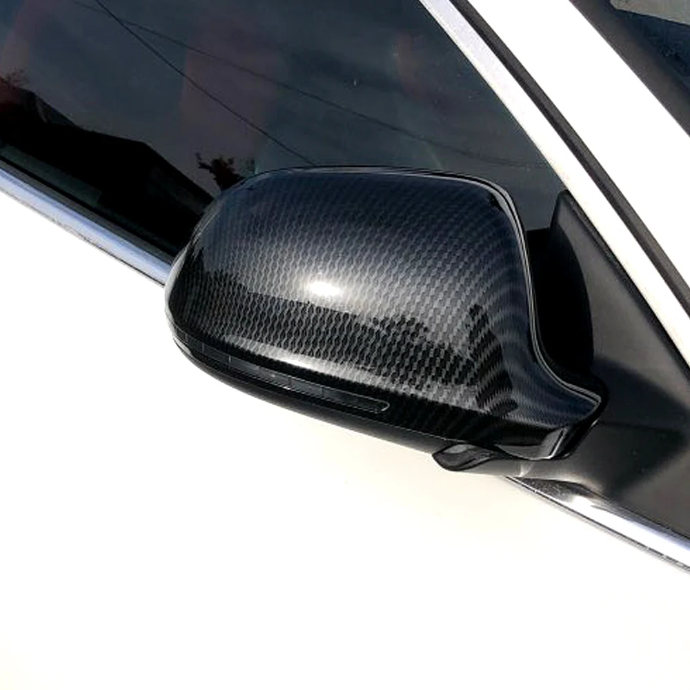 XIANGXIXING Anglies pluošto stiliaus Veidrodis Dangtelis galinio vaizdo Šoniniai Veidrodėliai Bžūp S Line Audi A4 B8 A6 C6 A5 Q3 A3 8P