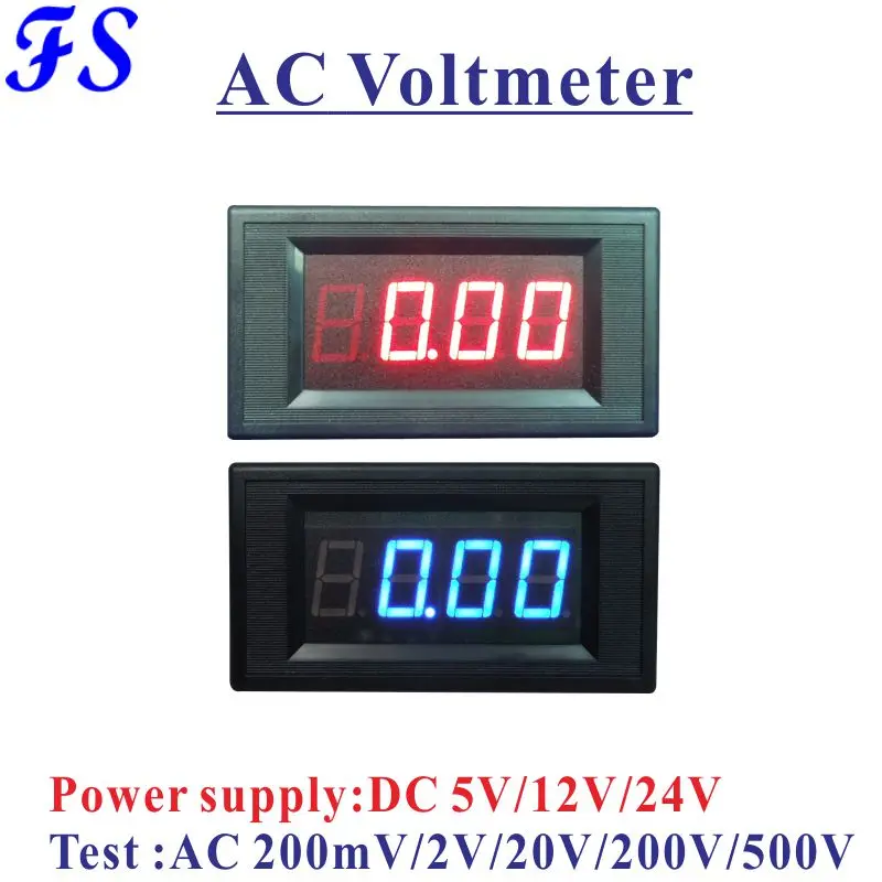 YB5135A LED Digital Voltmeter AC 200mV 2V 20V 200V 500V Įtampos Testeris Volt Skydelis Metrų Maitinimo šaltinis DC 5V (12V 24V skirti 0,56