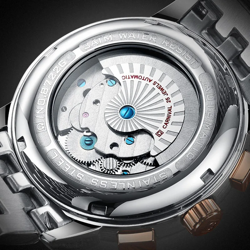 Šveicarija Karnavalas vyriški Laikrodžiai Prabangos Prekės Mechaninė Wristwatche Žiūrėti Vyrų Vandeniui reloj hom Šviesos Žiūrėti Sapphire 2