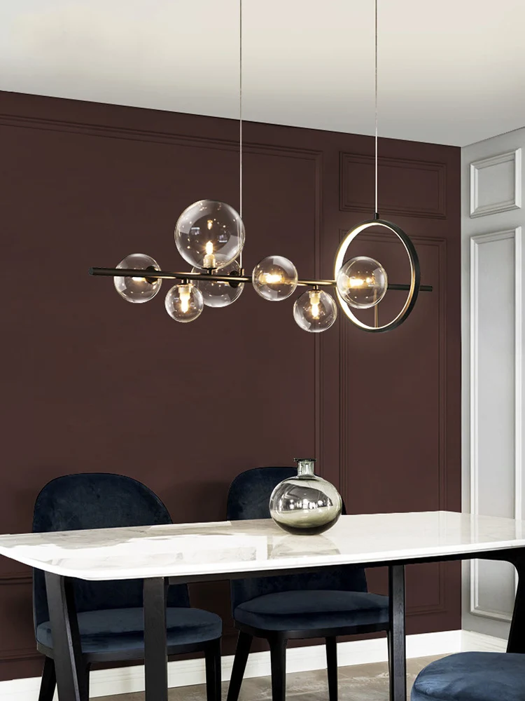 Šviesos prabanga Amerikos pramonės stiliaus lempos restoranas šviesos kūrybos baro stalo stiklo burbulas liustra