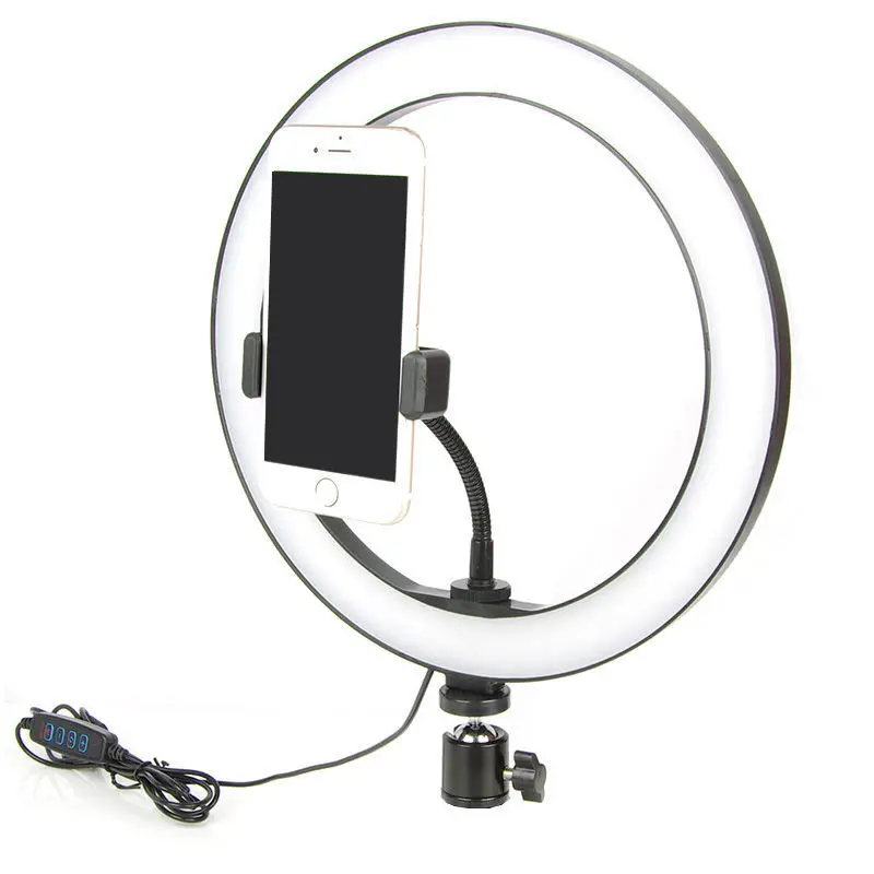 Žiedas Lempos Vaizdo Šviesos 26cm Pritemdomi LED Selfie Žiedas, Šviesos, Fotografijos, Šviesos, Su Trikoju /Mikrofonas Makiažas Vaizdo Gyventi Youtub
