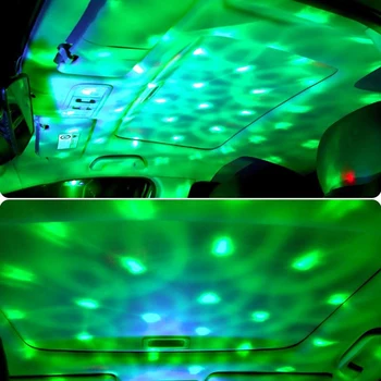 Automobilių Mini USB LED RGB, Aplinkos Šviesos DJ Atmosfera Lempa Jaguar F-Tempas E tempas E Tipo X S F tipo XJL XEL XFL XF XE XJ XK Dekoras