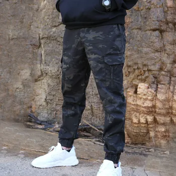 Vyriški Taktinis karo Kelnes Multi-pocket Streetwear Atsitiktinis Kamufliažas Jogger Ziajać Vyrų Priemiestinių Krovinių Kelnės Droppshipping
