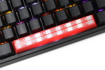 Naujovė prześwitywać tarpo klavišą, Keycaps ABS Išgraviruotas juoda raudona užsakymą mechaninė klaviatūros šviesos bendrabutyje garso piktogramą miega