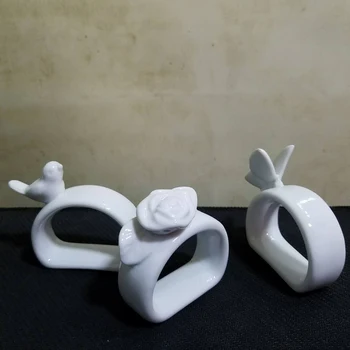2vnt kūrybinės keramikos žiedas popierinių rankšluosčių, servetėlių laikiklį Papuošalai briedžių viešbučio valgomojo stalo dekoro Gimtadienio deecoraitons
