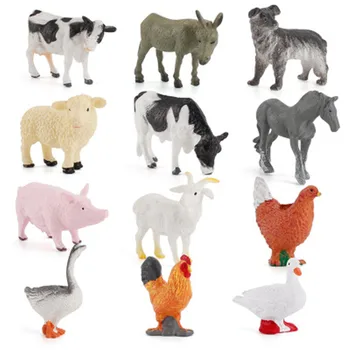 Naujas Modeliu, Plastikiniai Ūkio Gyvūnai Modelis Žaislai, Rinkiniai Gyvūnų Vištos antys žąsys Žaislas Veiksmų Skaičius, Švietimo Žaislas Duomenys