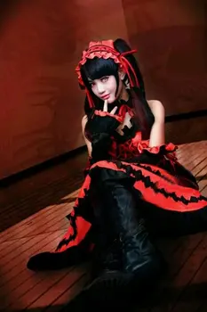 Anime Dienos Gyventi Tokisaki Kurumi Košmaras Lolita Dress Puikus Vienodas Cosplay Kostiumas