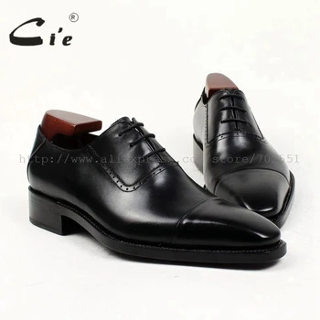 Cie pažymėjo tne užsakymą vyrų batų užsakymą oda vyrų batų butas veršiuko oda viršutinis padas rankų darbo vyrai'sblack bžūp kojų batų OX412