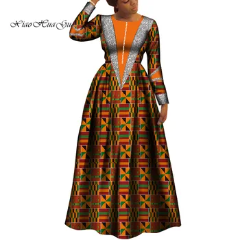 Afrikos Suknelės Moterims Dashiki Suknelė Afrikos Spausdinti Skraiste Africaine Femme Plius Dydis Afrikos Drabužių Vestuves WY8034