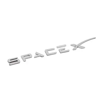Auto Reikmenys 3D ABS Kamieno Lipdukas Raidė Emblema Stiliaus Juoda Sidabro Tesla Logotipas SpaceX
