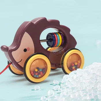 Kūdikių Traukti Pėsčiomis Žaislas Kūrybos Mielas Animacinių filmų Triušis Krabų Hedgedog Vilkite Automobilių Plastikinių Gyvūnų Traukti Virvę, Žaislai, Automobilių Kūdikiams 12 mėnesių