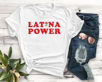 Latina Galia Rožių Gėlių Spausdinti Moterų marškinėlius Medvilnės Atsitiktinis Juokingi marškinėliai Dovanų 90s Lady Yong Mergina Lašas Laivas S-912