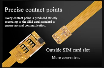 Dual 2 Praktiškas Universalus Hibridas, Sim kortelės Lizdas dvi SIM Extender Kortelė, Adapteris Micro Extender 