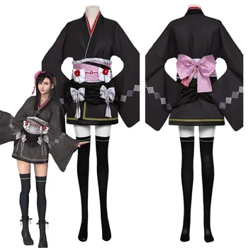 Galutinis Cosplay Fantasy VII Tifa Lockhart Suknelė, Kostiumas Japonų Kimono Komplektus Helovinas Fancy Dress Karnavalas