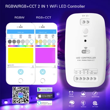 Naujas LED Wifi Valdytojas RGBW RGB+BMT 2 in 1 