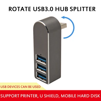 Keturi-port Sukasi USB3.0 HUB Splitter USB 4-port Hub USB Extender Splitter neužima Vietos Belaidžio Trukdžių