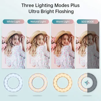 Mini Fotografijos Pritemdomi Užpildyti Šviesos Mobiliojo Telefono Selfie Žiedas Šviesos Clip-on Įkraunamas LED Lempos, Vaizdo, Kad Iki Apšvietimas