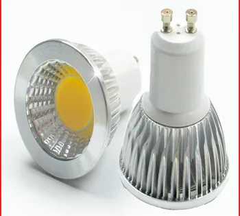 10vnt Super šviesus GU10 lemputė pritemdomi 110V, 220V šilta / Grynas/šaltai balta 85-265V 6W 9W 12W GU10 COB lempa LED GU10 akiratyje